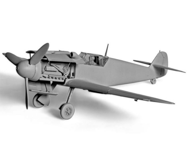 Сборная модель ZVEZDA Немецкий истребитель "Мессершмитт" Bf-109F4, 1/48