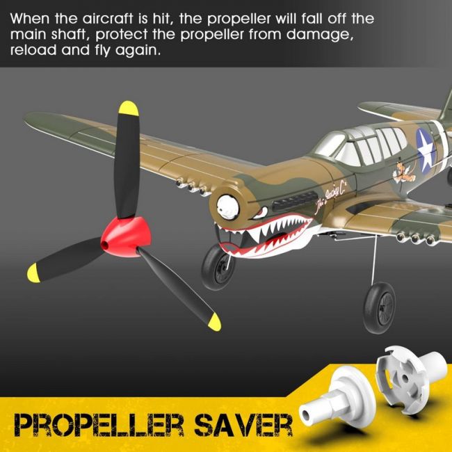 Радиоуправляемый самолет Volantex RC P40 Warhawk 400мм 2.4G 4ch LiPo RTF with Gyro