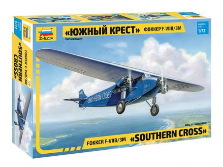 Сборная модель ZVEZDA Самолет Фоккер "Южный Крест", 1/72