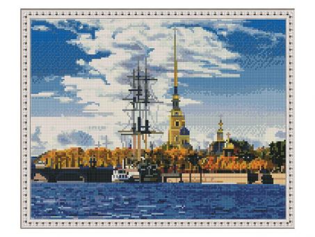 Картина мозаикой с нанесенной рамкой 40х50 САНКТ-ПЕТЕРБУРГ. ПЕТРОПАВЛОВСКАЯ КРЕПОСТЬ (36 цветов) Картина мозаикой с нанесенной рамкой 40х50 САНКТ-ПЕТЕРБУРГ. ПЕТРОПАВЛОВСКАЯ КРЕПОСТЬ (36 цветов)
