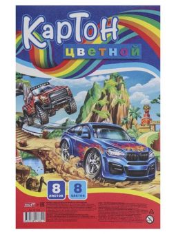 Картон цвет А4 8л.28*19*0,2 см Картон цвет А4 8л.28*19*0,2 см