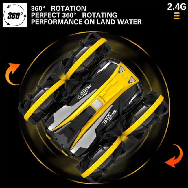 Радиоуправляемый перевертыш-амфибия Volantex RC желтый 4WD 2.4G 1/20 RTR Радиоуправляемый перевертыш-амфибия Volantex RC желтый 4WD 2.4G 1/20 RTR