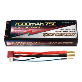 Аккумулятор Vant Li-Po 7.4V 7600 75C S Deans plug - VANT-7600-75C-2S-T Аккумулятор Vant Li-Po 7.4V 7600 75C S Deans plug - VANT-7600-75C-2S-T