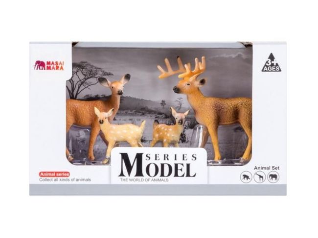 Набор фигурок животных MASAI MARA MM201-001 серии "Мир диких животных": Семья оленей, 4 пр. Набор фигурок животных MASAI MARA MM201-001 серии "Мир диких животных": Семья оленей, 4 пр.