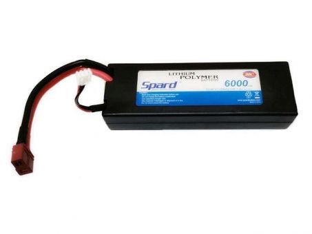 Аккумулятор Li-Po Spard 6000mAh, 7,4V, 30C, T‐plug для Remo Hobby и Himoto 1/10, 1/8 Аккумулятор Li-Po Spard 6000mAh, 7,4V, 30C, T‐plug для Remo Hobby и Himoto 1/10, 1/8