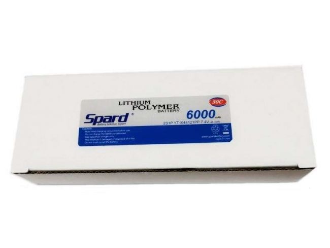 Аккумулятор Li-Po Spard 6000mAh, 7,4V, 30C, T‐plug для Remo Hobby и Himoto 1/10, 1/8 Аккумулятор Li-Po Spard 6000mAh, 7,4V, 30C, T‐plug для Remo Hobby и Himoto 1/10, 1/8