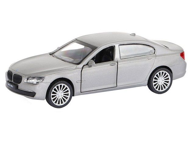 Машина "АВТОПАНОРАМА" BMW 760 LI, серебряный, 1/46, инерция, в/к 17,5*12,5*6,5 см