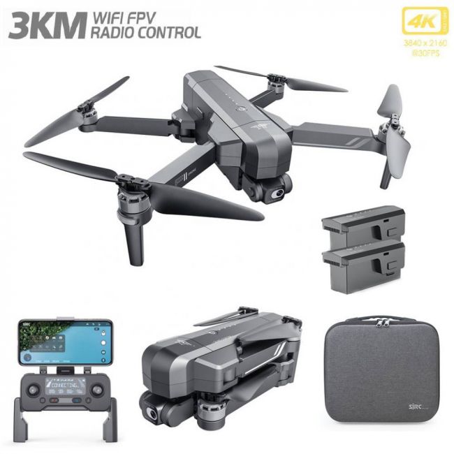 Квадрокоптер SJRC F11S 4K PRO 2-AXIS 4K EIS 5G GPS RTF (2 АКБ)  - F11S 4K PRO COMBO