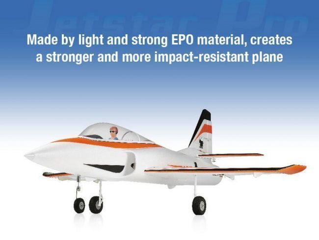 Радиоуправляемый самолет Top RC Jet Star Pro оранжевый 800мм импеллер 64мм 2.4G 4-ch LiPo RTF