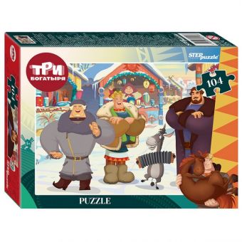 Мозаика "puzzle" 104 "Три богатыря и Пуп Земли" Мозаика "puzzle" 104 "Три богатыря и Пуп Земли"