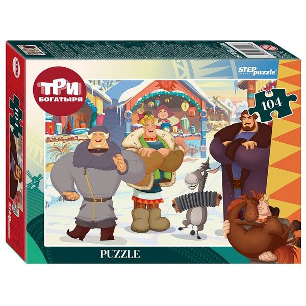 Мозаика "puzzle" 104 "Три богатыря и Пуп Земли" Мозаика "puzzle" 104 "Три богатыря и Пуп Земли"