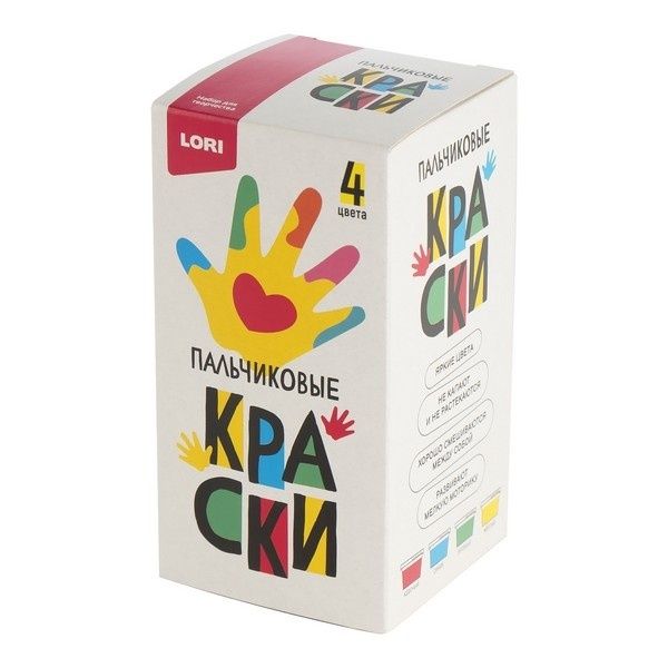 Пальчиковые краски 4 цвета по 50 мл, Пальчиковые краски 4 цвета по 50 мл,