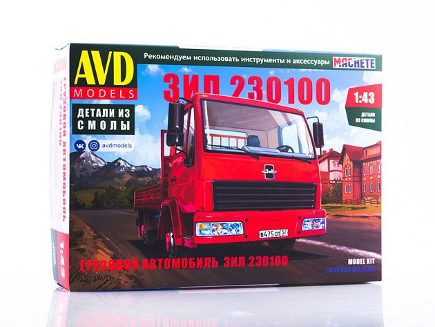 Сборная модель AVD ЗИЛ-230100 бортовой, 1/43