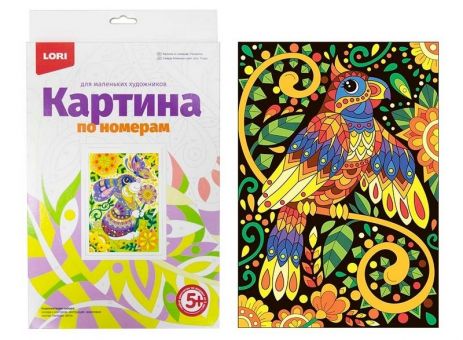 Картина по номерам для малышей "Попугай"