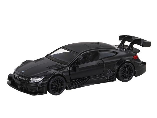 Машина "АВТОПАНОРАМА" Mercedes-AMG C 63 DTM, черный матовый, 1/43, инерция, в/к 17,5*12,5*6,5 см