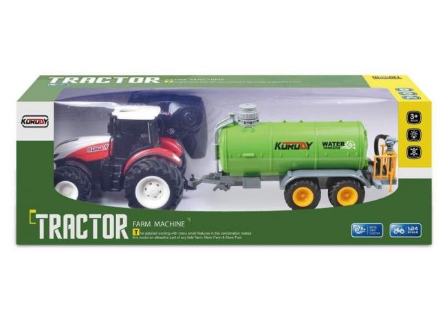 Р/У фермерский трактор Korody с цистерной, широкие колеса 1/24 2.4G 6CH RTR Р/У фермерский трактор Korody с цистерной, широкие колеса 1/24 2.4G 6CH RTR