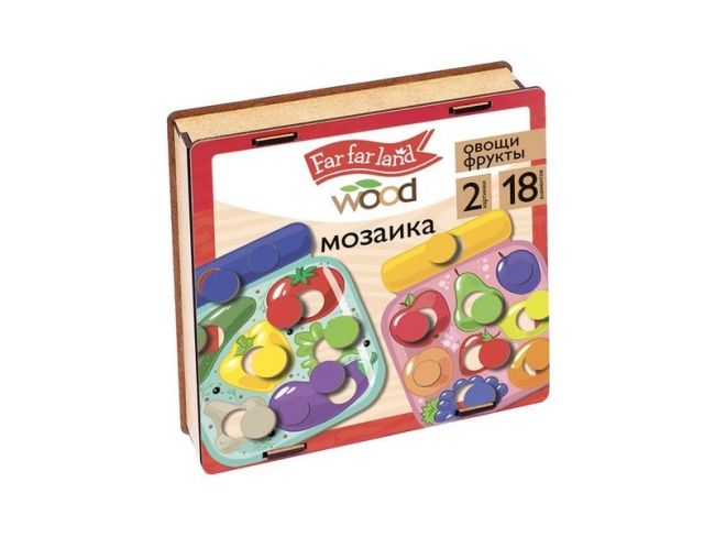 Мозаика "Овощи и фрукты" 18 эл Far far land Wood Мозаика "Овощи и фрукты" 18 эл Far far land Wood