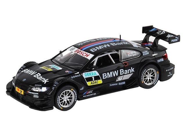 Машина "АВТОПАНОРАМА" BMW M3 DTM, черный, 1/32, свет, звук, инерция, в/к 17,5*13,5*9 см