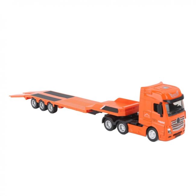 Металлический грузовик трейлер HUI NA TOYS масштаб 1:50 - HN1730-ORANGE