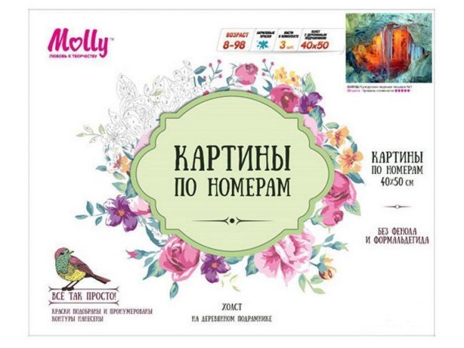 Картина по номерам 40х50 Кунгурская ледяная пещера № 1 (24 краски)