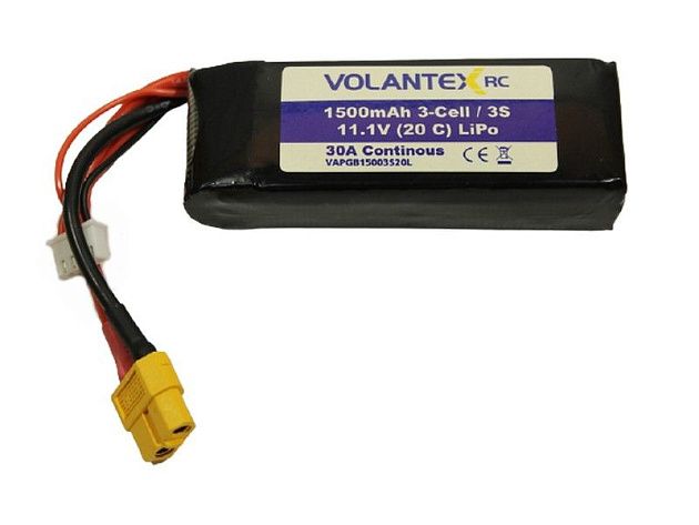 Аккумулятор Li-Po 1500mAh, 11,1V XT60 для самолета Volantex RC Trainstar Epoch Аккумулятор Li-Po 1500mAh, 11,1V XT60 для самолета Volantex RC Trainstar Epoch