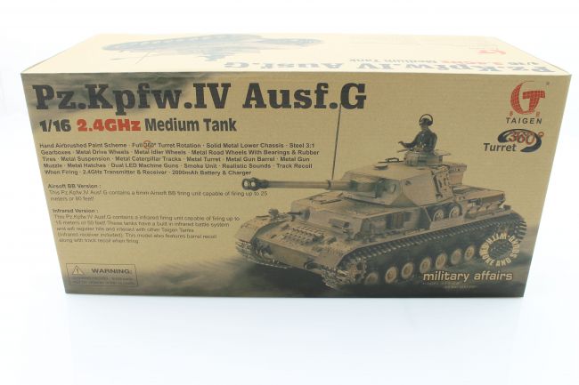 Р/У танк Taigen 1/16 Panzerkampfwagen IV Ausf.F2.Sd.Kfz (для ИК танкового боя) (Германия) 2.4G RTR Р/У танк Taigen 1/16 Panzerkampfwagen IV Ausf.F2.Sd.Kfz (для ИК танкового боя) (Германия) 2.4G RTR