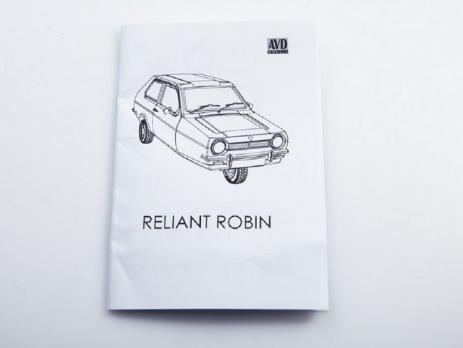 Сборная модель AVD Автомобиль Reliant Robin, 1/43 Сборная модель AVD Автомобиль Reliant Robin, 1/43