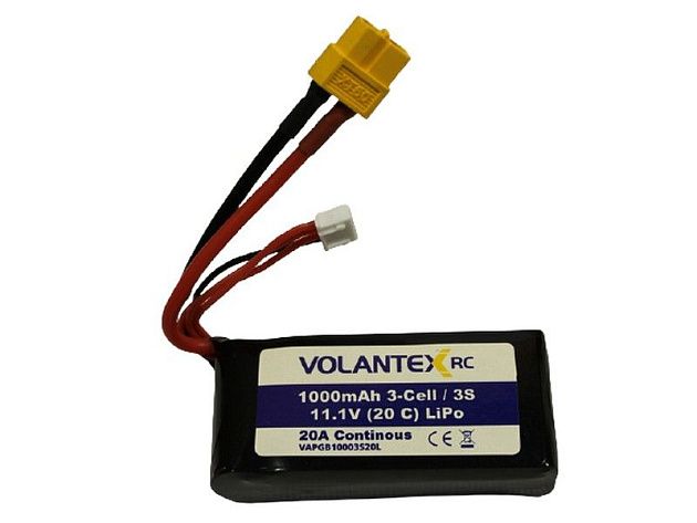 Аккумулятор Li-Po 1000mAh, 11,1V XT60 для катера Volantex RC Vector SR48 Аккумулятор Li-Po 1000mAh, 11,1V XT60 для катера Volantex RC Vector SR48