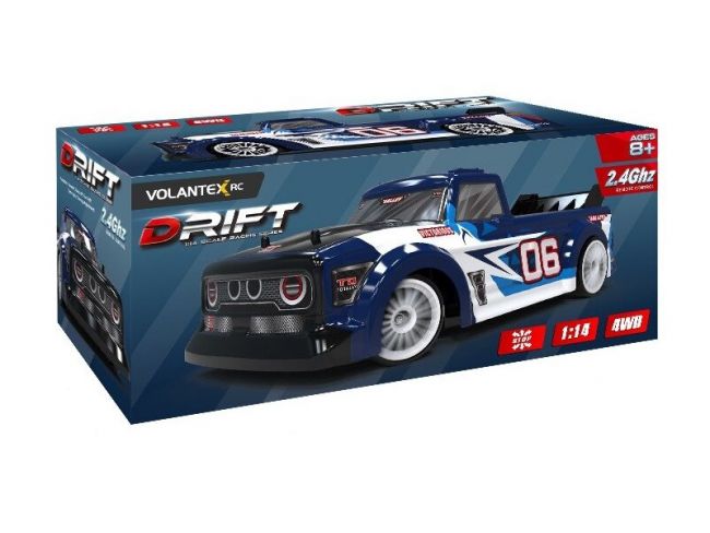Радиоуправляемый пикап Volantex RC для дрифта синий 4WD 2.4G 1/14 RTR