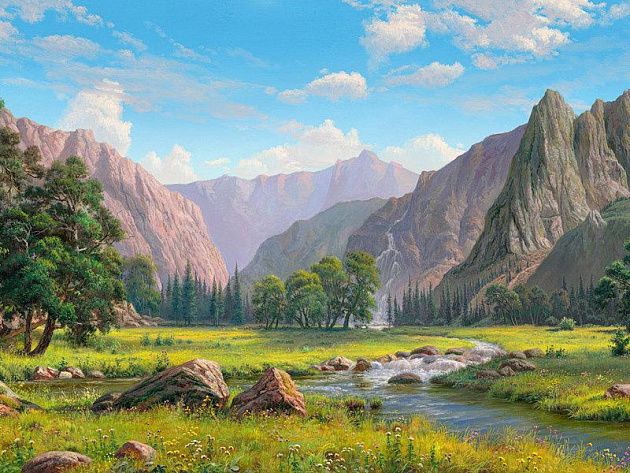 Картина мозаикой с нанесенной рамкой 40х50 И.ПРИЩЕПА. ГОРНАЯ ИДИЛЛИЯ (31 цвет) Картина мозаикой с нанесенной рамкой 40х50 И.ПРИЩЕПА. ГОРНАЯ ИДИЛЛИЯ (31 цвет)