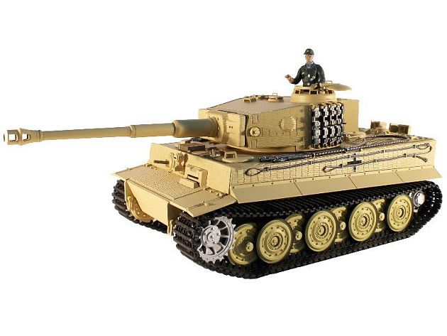 P/У танк Taigen 1/16 Tiger 1 (Германия, поздняя версия) 2.4G RTR песочный P/У танк Taigen 1/16 Tiger 1 (Германия, поздняя версия) 2.4G RTR песочный