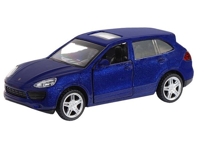 Машина "АВТОПАНОРАМА" Porsche Cayenne S, синий перламутр, 1/43, инерция, в/к 17,5*12,5*6,5 см