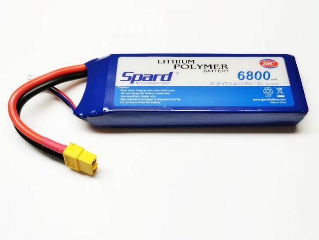 Аккумулятор Li-Po Spard 6800mAh, 7,4V, 20C, XT60 Аккумулятор Li-Po Spard 6800mAh, 7,4V, 20C, XT60