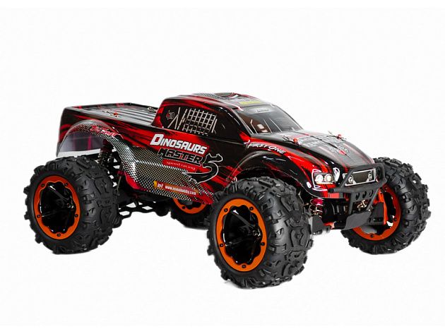 Радиоуправляемый монстр Remo Hobby Dinosaurs Master Brushless UPGRADE (красный) 4WD 2.4G 1/8 RTR