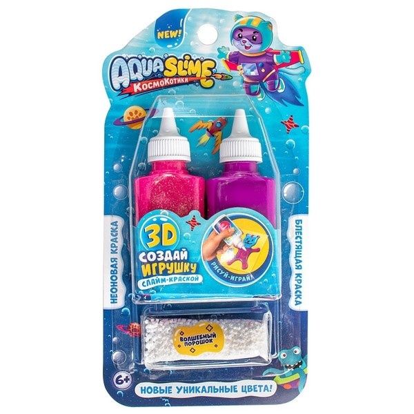 Aqua Slime: набор для изготовления фигурки, модели "Aqua Slime", розово-фиолетовый, Aqua Slime: набор для изготовления фигурки, модели "Aqua Slime", розово-фиолетовый,