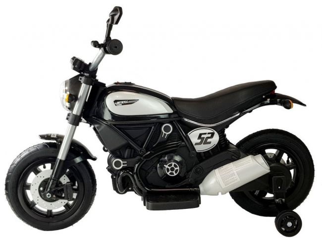 Детский мотоцикл Qike Чоппер белый - QK-307-BLACK Детский мотоцикл Qike Чоппер белый - QK-307-BLACK