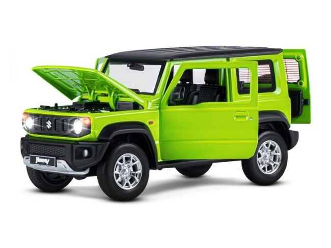 Машина "АВТОПАНОРАМА" Suzuki Jimny, 1/18, зеленый, свет, звук, в/к 24,5х12,5х10,5 см