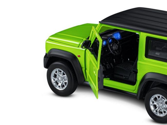 Машина "АВТОПАНОРАМА" Suzuki Jimny, 1/18, зеленый, свет, звук, в/к 24,5х12,5х10,5 см