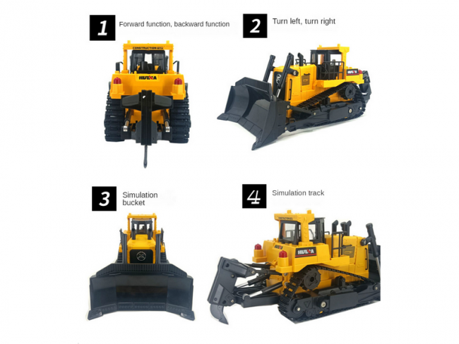 Радиоуправляемый бульдозер HUI NA TOYS 2.4G 11CH 1/16 RTR