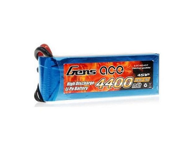 Аккумулятор Gens Ace LiPo 4400 mAh 4s1p 14.8V 35C Deans