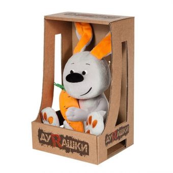 Мягкая Игрушка ДуRашки, Заяц и Морковка, 24 см, в Коробке