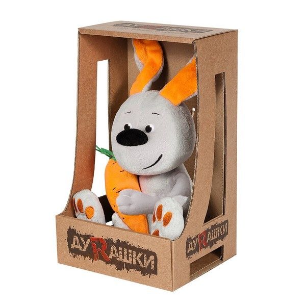 Мягкая Игрушка ДуRашки, Заяц и Морковка, 24 см, в Коробке Мягкая Игрушка ДуRашки, Заяц и Морковка, 24 см, в Коробке