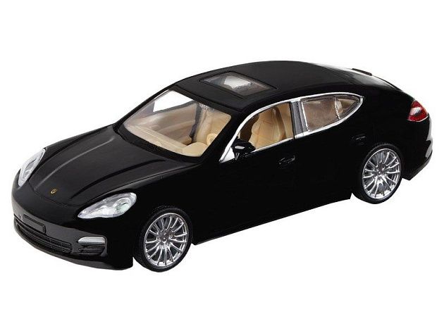 Машина "АВТОПАНОРАМА" Porsche Panamera S, черный, 1/32, свет, звук, инерция, в/к 17,5*13,5*9 см