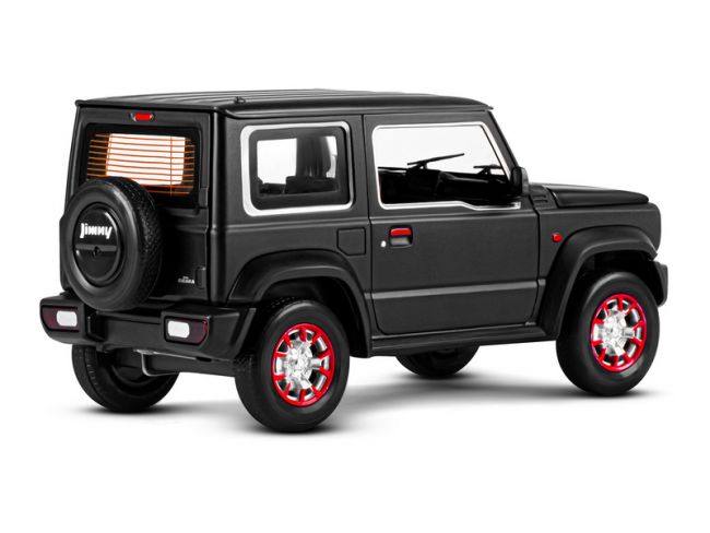Машина "АВТОПАНОРАМА" Suzuki Jimny, 1/18, черный, свет, звук, в/к 24,5х12,5х10,5 см