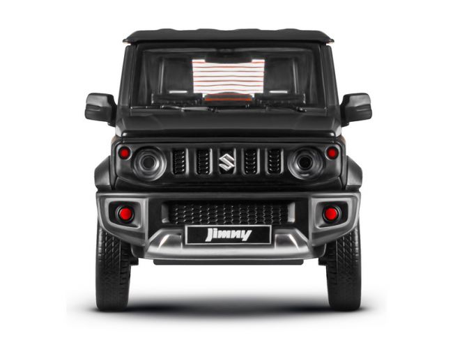 Машина "АВТОПАНОРАМА" Suzuki Jimny, 1/18, черный, свет, звук, в/к 24,5х12,5х10,5 см