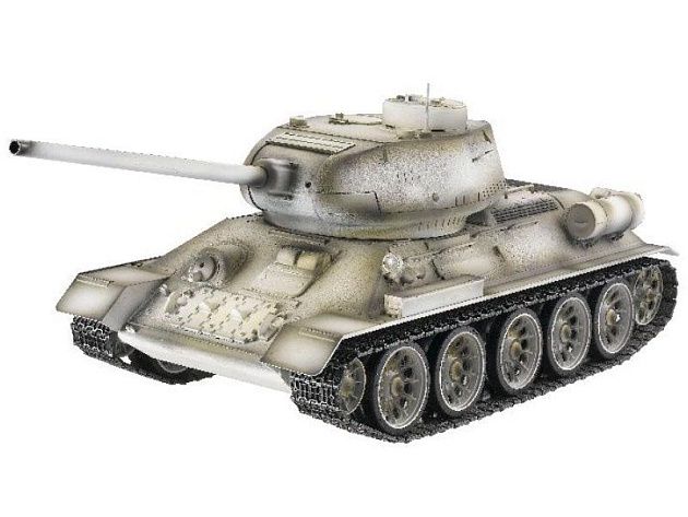 Р/У танк Taigen 1/16 T34-85 (СССР) (для ИК танкового боя) 2.4G (зимний)