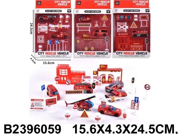 Набор транспорта "Пожарный" с аксессуарами в ассортименте