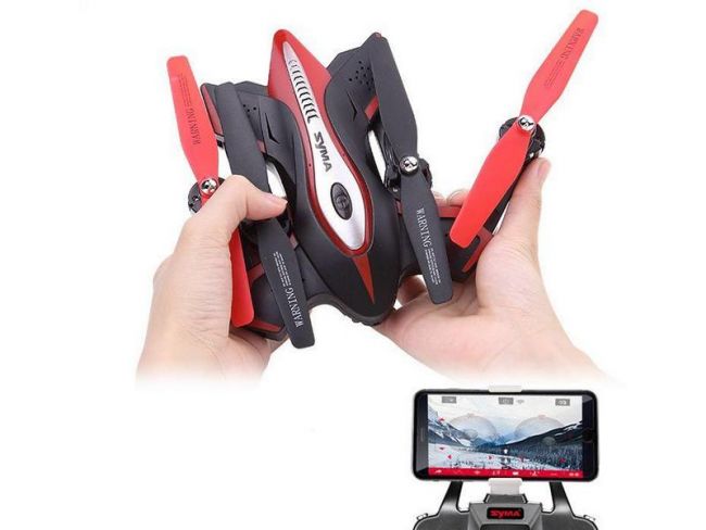 Р/У квадрокоптер Syma X56W Folding Wizard с FPV трансляцией Wi-Fi, барометр, 2.4G RTF Р/У квадрокоптер Syma X56W Folding Wizard с FPV трансляцией Wi-Fi, барометр, 2.4G RTF