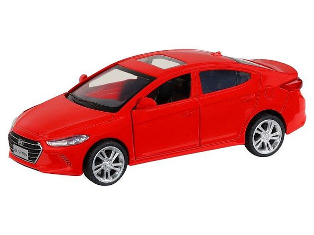 Машина "АВТОПАНОРАМА" HYUNDAI ELANTRA, красный, 1/40, инерция, в/к 17,5*12,5*6,5 см