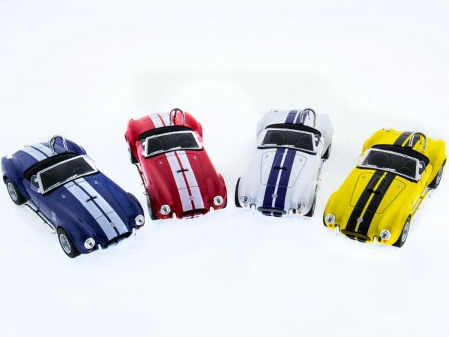 Машина Kinsmart Shelby Cobra 427 1965 инерция (1/12шт.) 1:32 б/к